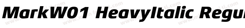 MarkW01 HeavyItalic Regular字体转换